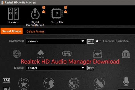 Realtek High Definition Audio Driver Download for Windows 10 .